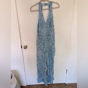 Free People Paisley Linen Jumpsuit